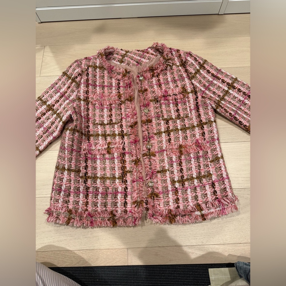Women's Pink Tweed Jacket